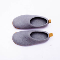 Haussimple Wool Indoor Slippers – Cozy Unisex House Shoes, Dark Gray