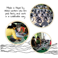 Organic Wool Cat Cave Kitten House Bed Plain Gray