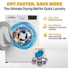 Haussimple Wool Dryer Balls Gray Cat 6-Count