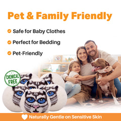 Haussimple Wool Dryer Balls Gray Cat 6-Count