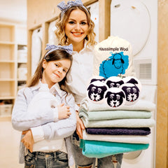 Haussimple Wool Dryer Balls Black White Dog 6-Count