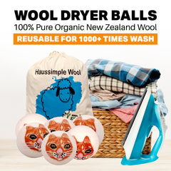 Haussimple Wool Dryer Balls Orange Cat 6-Count