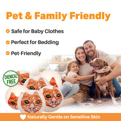 Haussimple Wool Dryer Balls Orange Cat 6-Count