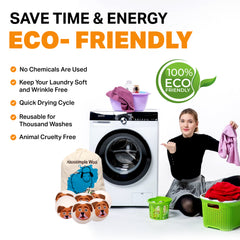 Haussimple Wool Dryer Balls Orange Dog 6-Count