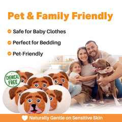 Haussimple Wool Dryer Balls Orange Dog 6-Count