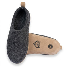 Haussimple Clearance Wool Slippers Charcoal- Good