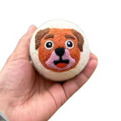 Haussimple Wool Dryer Balls Orange Dog 6-Count
