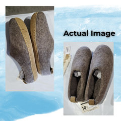 Haussimple Clearance Wool Slippers Natural Brown- Good