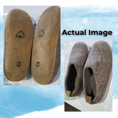Haussimple Clearance Wool Slippers Natural Brown- Good