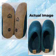 Haussimple Clearance Wool Slippers Peacock Green - Good