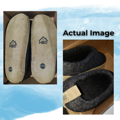 Haussimple Clearance Wool Slippers Charcoal- Good