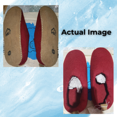 Haussimple Clearance Wool Slippers Red- Good