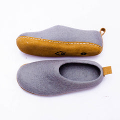 Haussimple Wool Indoor Slippers – Cozy Unisex House Shoes, Dark Gray