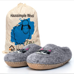 Unisex Indoor Wool Slippers Cat Dog & Panda Print