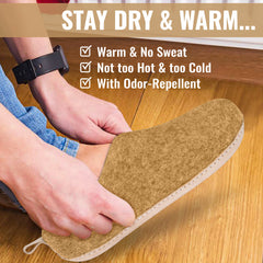 Indoor Wool Slippers Unisex Beige