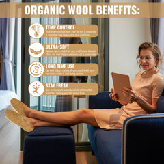 Indoor Wool Slippers Unisex Beige