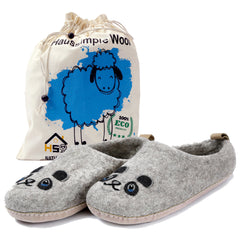 Unisex Indoor Wool Slippers Cat Dog & Panda Print
