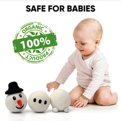 Snowman Wool Dryer Balls ( Pack of 3 )