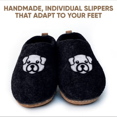 Unisex Indoor Wool Slippers Cat Dog & Panda Print