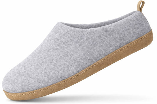 Haussimple Wool Indoor Slippers – Cozy Unisex House Shoes, Dark Gray