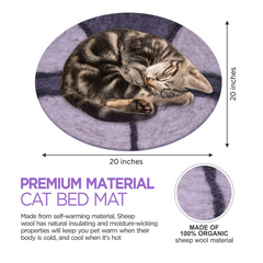 Haussimple Wool Cat Bed Sleeping Mat