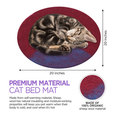 Haussimple Wool Cat Bed Sleeping Mat