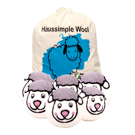 Haussimple Wool Dryer Balls Sheep 6-Count