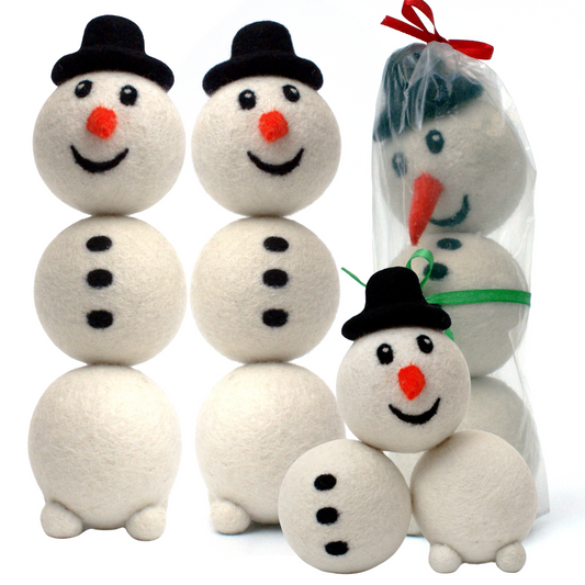 Snowman Wool Dryer Balls ( Pack of 3 )