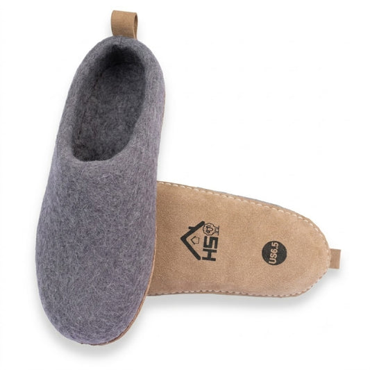 Haussimple Clearance Wool Slippers Dark Gray - Very Good