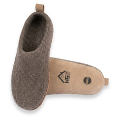 Haussimple Clearance Wool Slippers Natural Brown- Good