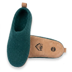 Haussimple Clearance Wool Slippers Peacock Green - Good