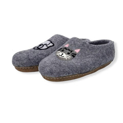 Unisex Indoor Wool Slippers Cat Dog & Panda Print