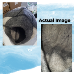 Haussimple Wool Cat Cave Clearance Gray White — Like New