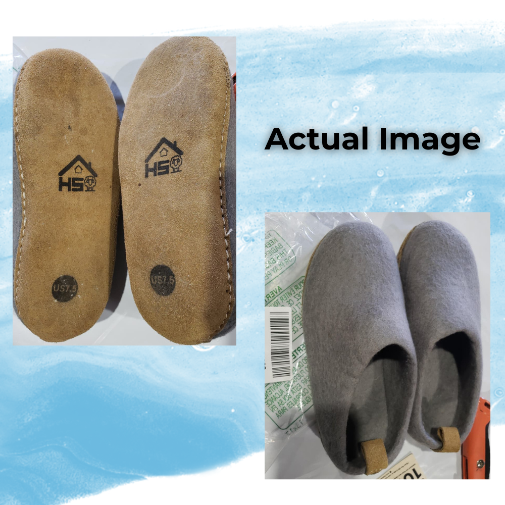 Haussimple Clearance Wool Slippers Dark Gray - Good