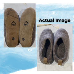 Haussimple Clearance Wool Slippers Natural Brown- Good