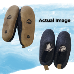 Haussimple Clearance Wool Slippers Charcoal- Like New