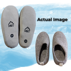 Haussimple Clearance Wool Slippers Gray - Like New