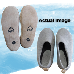 Haussimple Clearance Wool Slippers Dark Gray - Like New