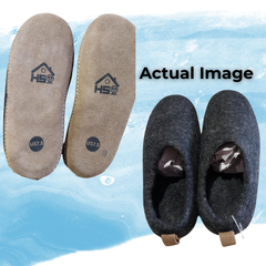 Haussimple Clearance Wool Slippers Charcoal- Like New
