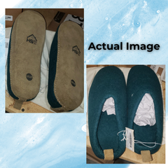 Haussimple Clearance Wool Slippers Peacock Green - Good