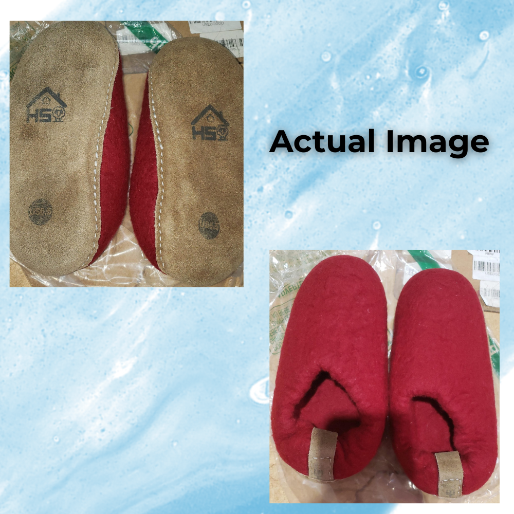 Haussimple Clearance Wool Slippers Red- Good