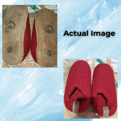 Haussimple Clearance Wool Slippers Red- Good