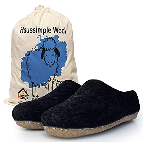 Warm Cozy Wool Indoor Slippers Unisex for Men & Women