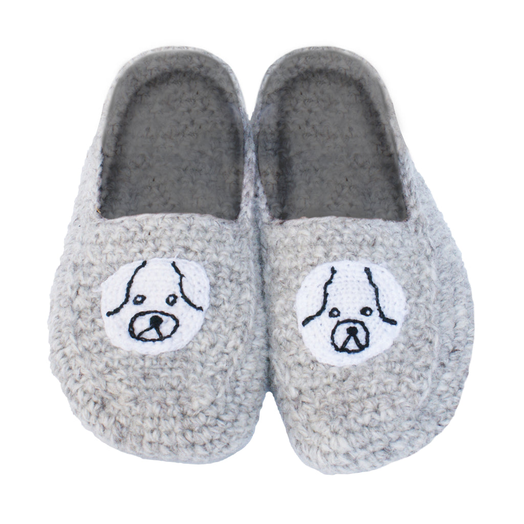 Grey knit slipper socks - Wicked Sista