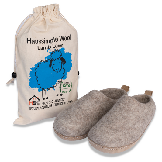 HaussimpleWool Cozy Unisex Indoor Wool Slippers