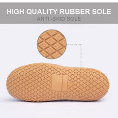 Unisex Wool Outdoor Slippers - Tan