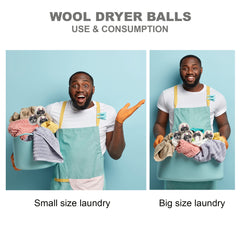 Organic Wool Dryer Balls Cat Pack of 6