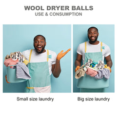 12 Pieces Bunny Wool Dryer Balls Laundry Fabric Softener